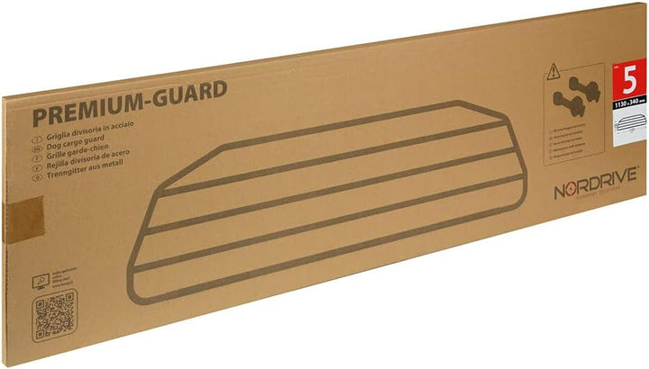 NORDRIVE N70055 Premium-Guard Trenngitter aus Stahl für Hunde und Tiere - Typ 5-1130 x 340 mm