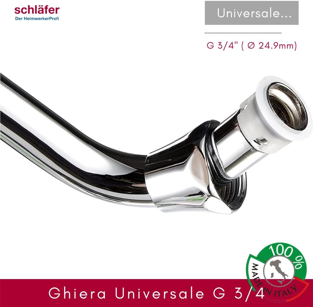 Schläfer 400114 - U-Auslauf für Stand- und Wandarmatur 30cm, U-Rohrauslauf mit Mischdüse M22, Schwen