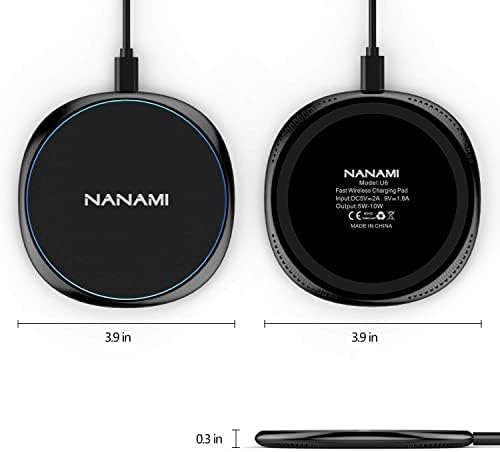 NANAMI Wireless Charger mit 20W USB C PD Adapter,10W Schnelles Drahtloses Ladegerät für Samsung Gala