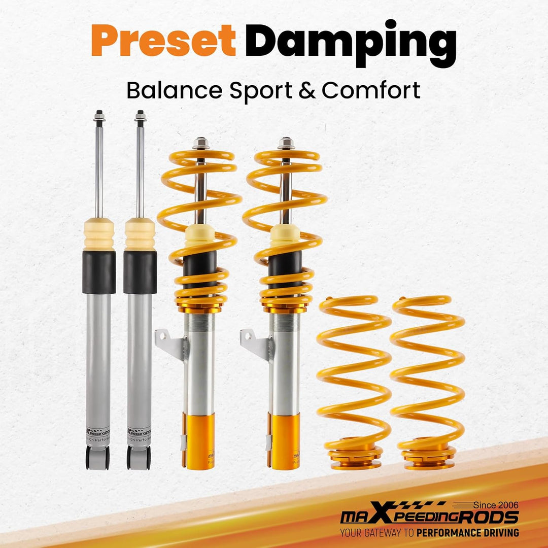 maXpeedingrods Gewindefahrwerk für GOLF 5 für PASSAT 3C /3CC für A3 8P Coilover