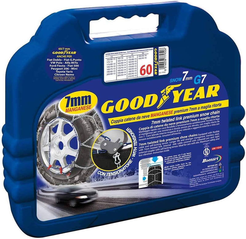 Goodyear 77953 Schneeketten 7 mm für auto, Grösse 080