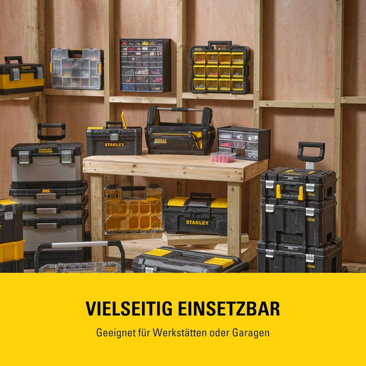 Stanley Aufbewahrungsbox (mit 39 Schubfächern, Masse 36.5 x 43.5 x 15.5 cm, geeignet für Wandmontage