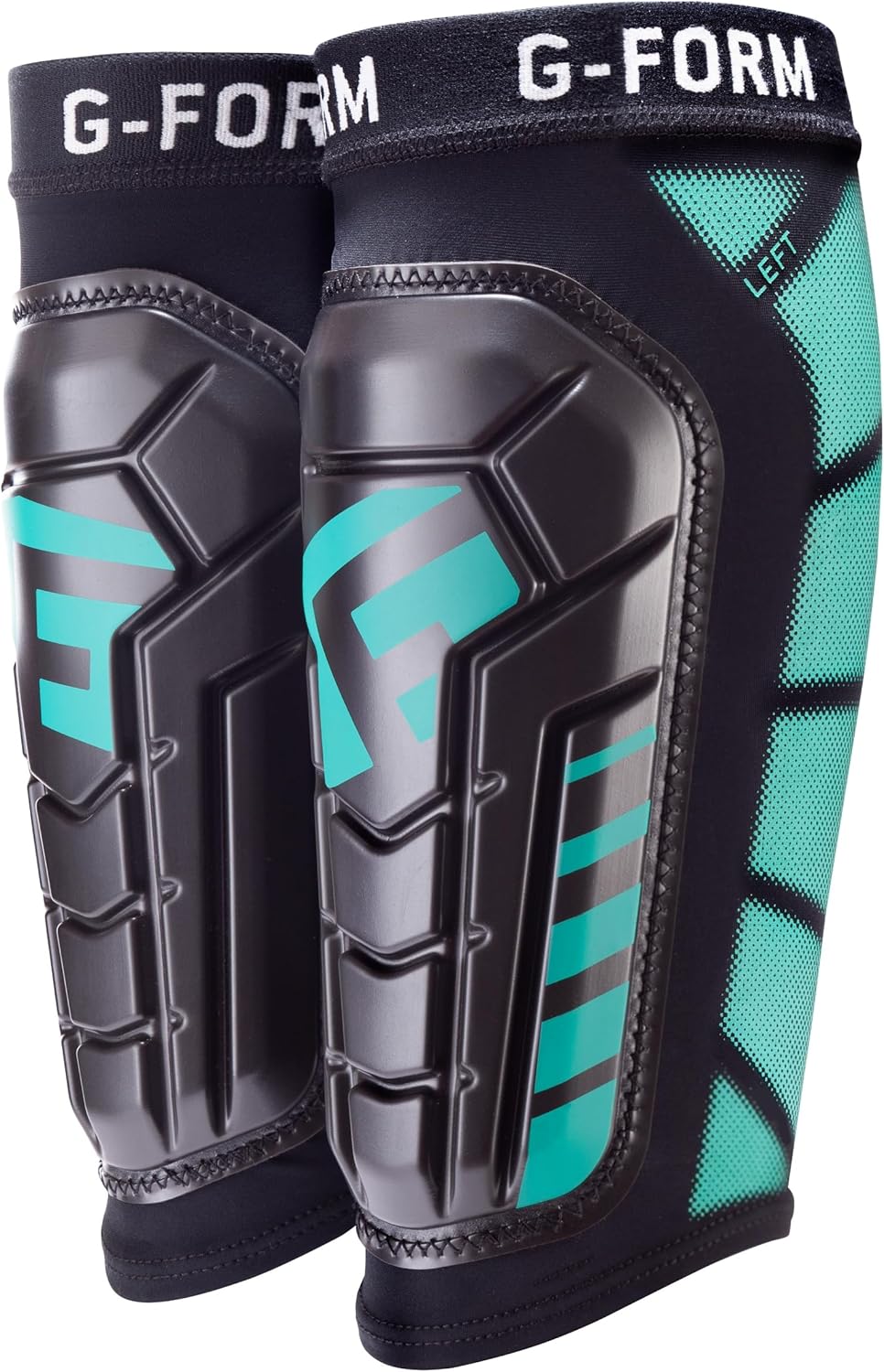 G-Form Pro-S Vento CE Fussball Schienbeinschoner Schwarz/Mint L-XL, Schwarz/Mint L-XL
