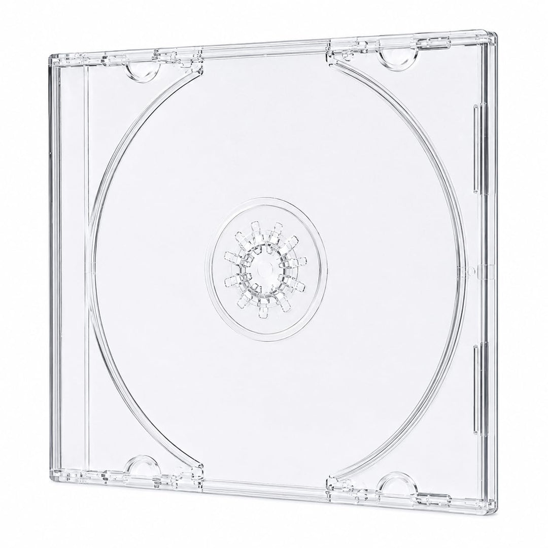 10 x einzelne 8 cm CD-/DVD-Disc-Hülle, schmal, transparent, 5,2 mm Mini-Disc-Aufbewahrungsbox, krist