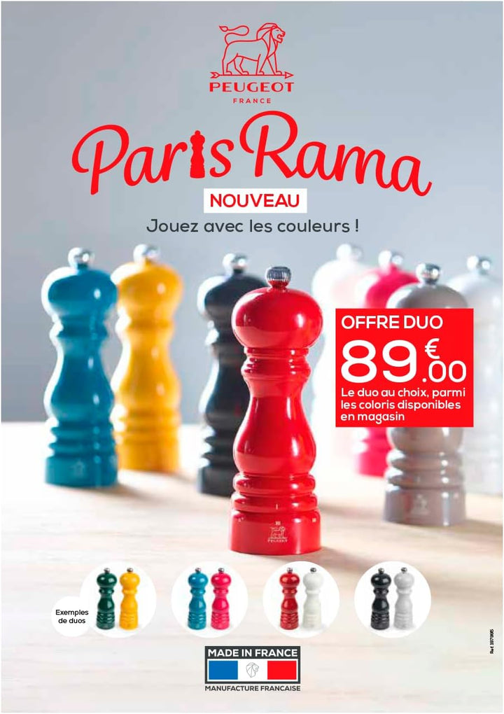 PEUGEOT - Salzmühle Paris u'Select 18 cm - ParisRama - 6 voreingestellte Mahlgrade - Aus PEFC-zertif