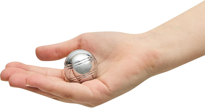 noTrash2003 David Mini Boule Set für die Hosentasche, Mini Boccia & Petanque Set mit 6 Metallkugeln
