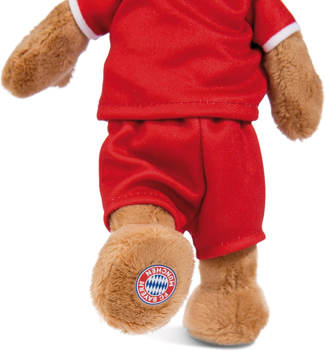NICI 49072 Kuscheltier FC Bayern Bear 20cm braun schlenkernd mit Trikot und Sauger aus nachhaltiger