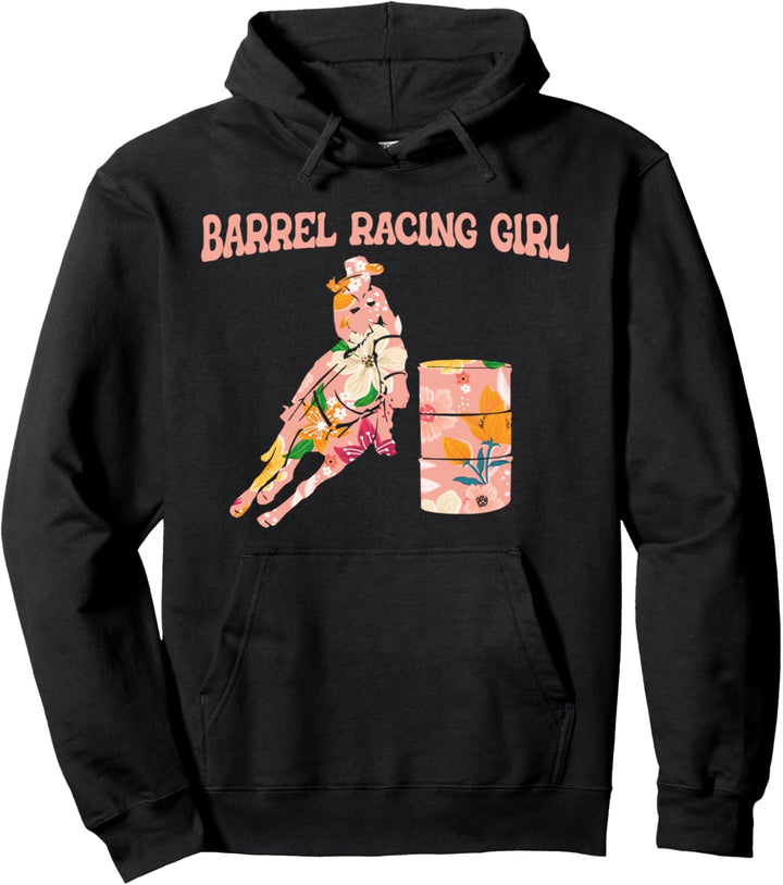 Fassrennen Westernreiten Rodeo - Pferde Reiten Barrel Racing Pullover Hoodie