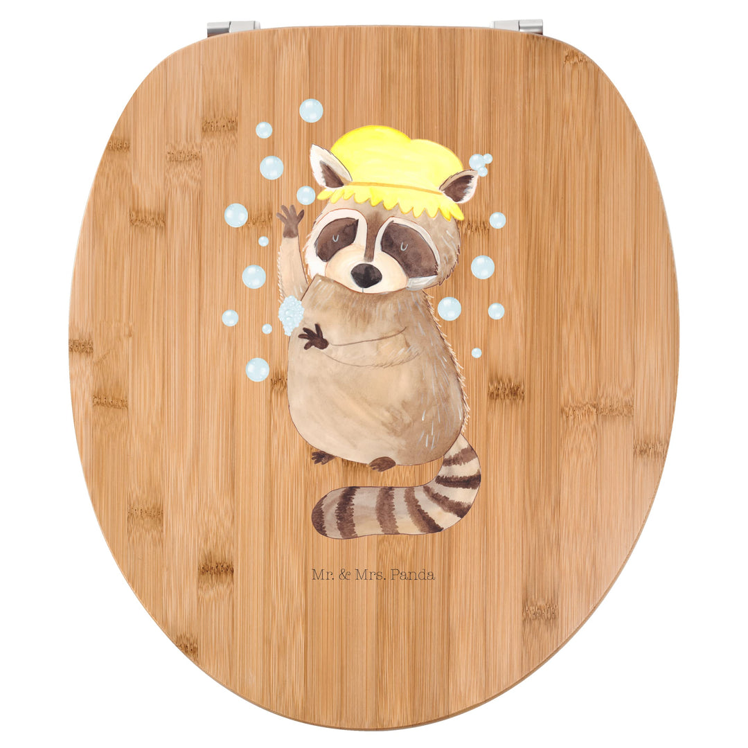 Mr. & Mrs. Panda Motiv WC Sitz Waschbär - Geschenk, Seifenblasen, Klodeckel, Tiere, lustige Sprüche,