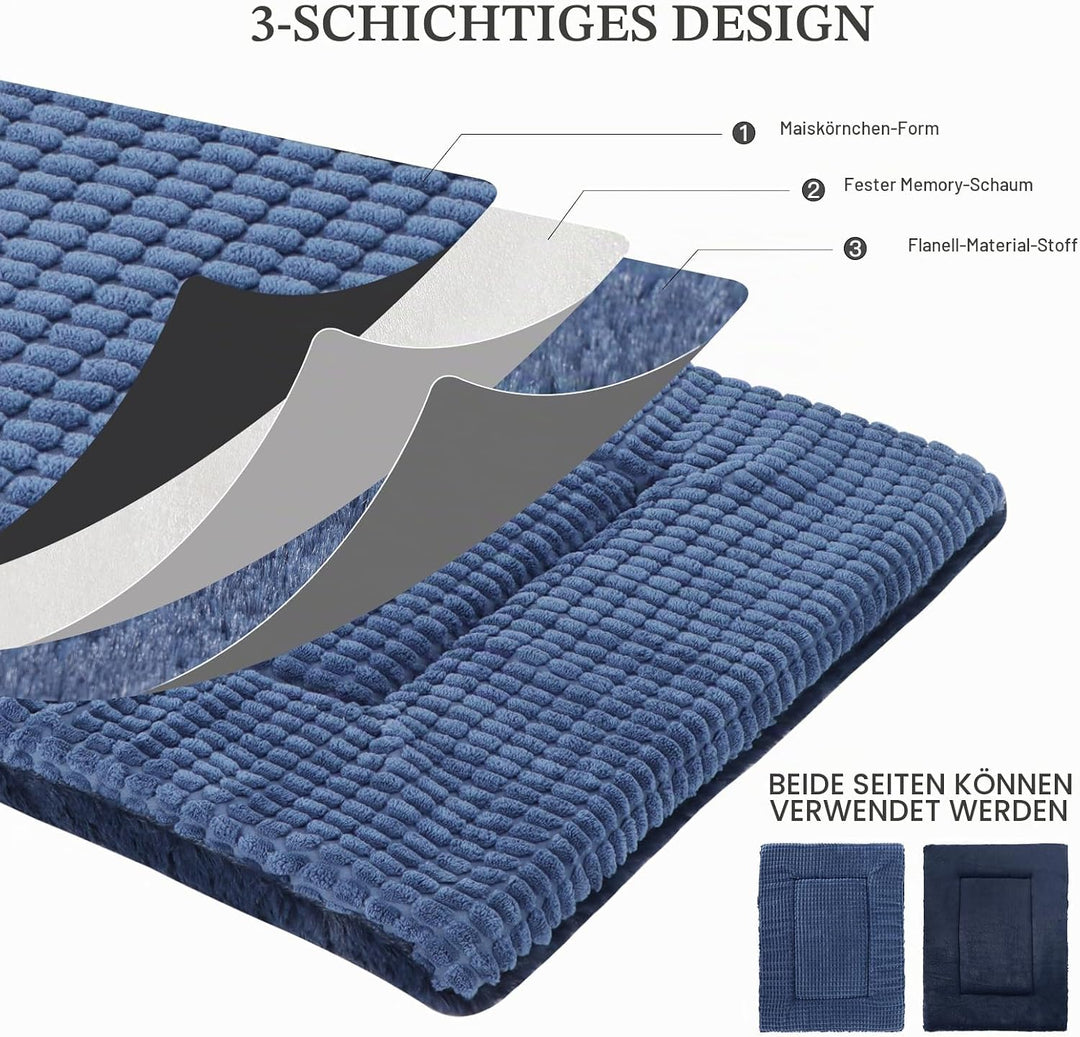 BVAGSS Orthopädisches Hundebett, Waschbar Hundekissen flauschig Hundematte, Umkehrbar Weiche und War
