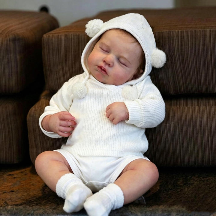Zero pam Reborn Baby Vollsilikon Lebensecht-48CM Silikon Baby Junge, Lebensechte Babypuppen Wie Echt