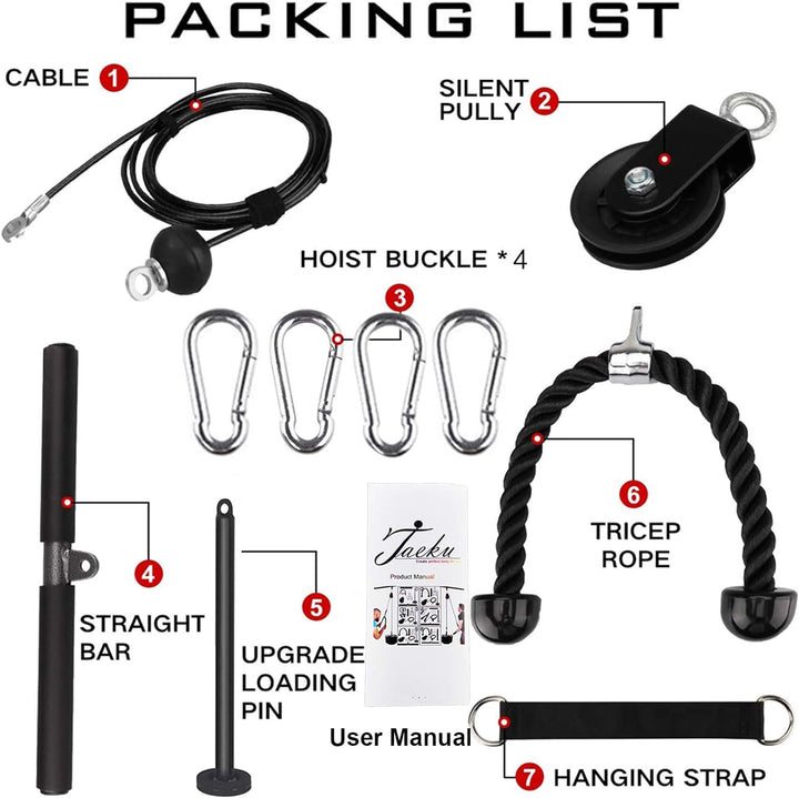 Seilzug-Fitness Professionelle Kabelzug Pulley Unterarmtrainer Frauen Männer Trizeps Seil Gewicht Fi