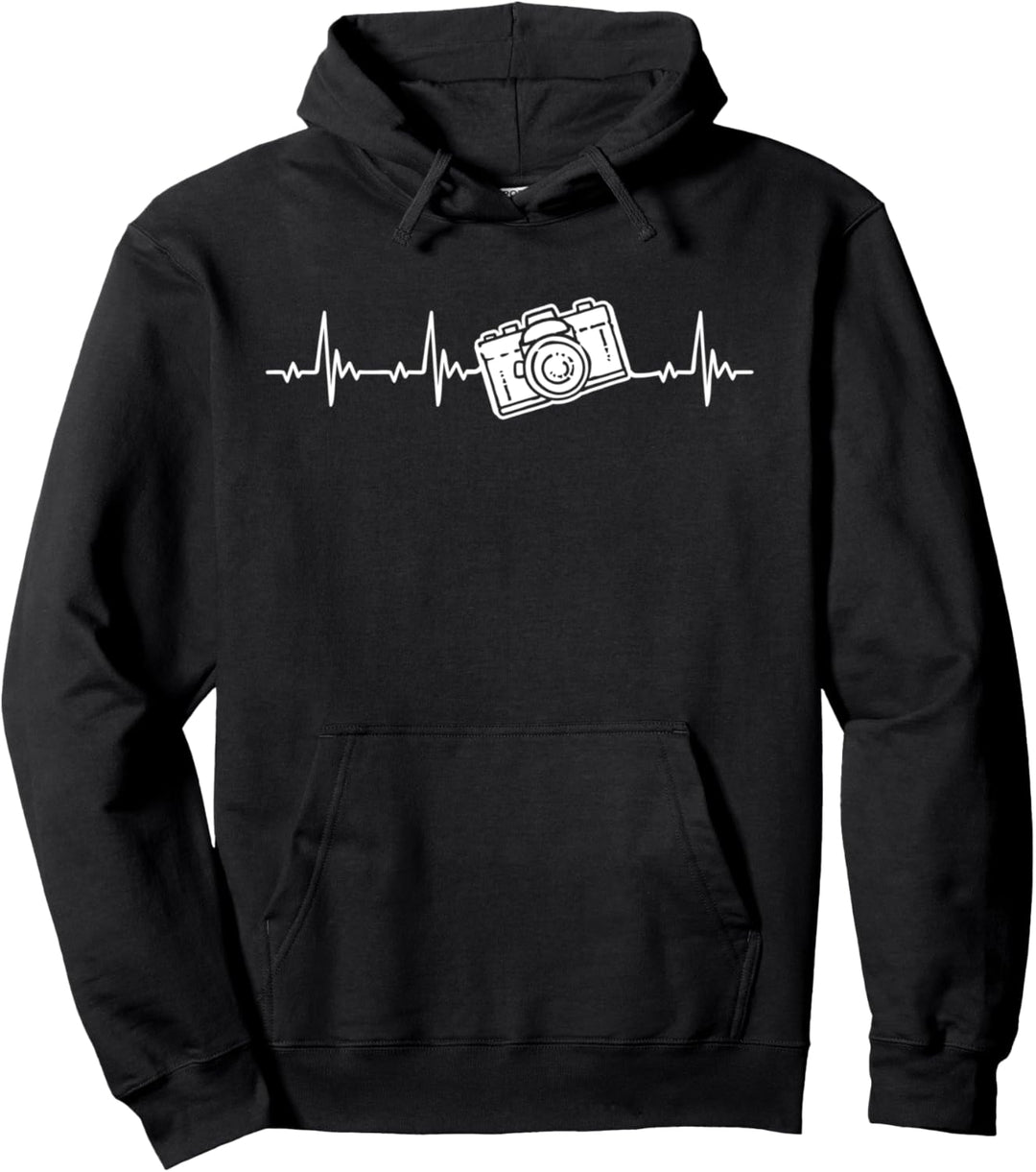 Fotoapparat Herzschlag für Fotografen Pullover Hoodie