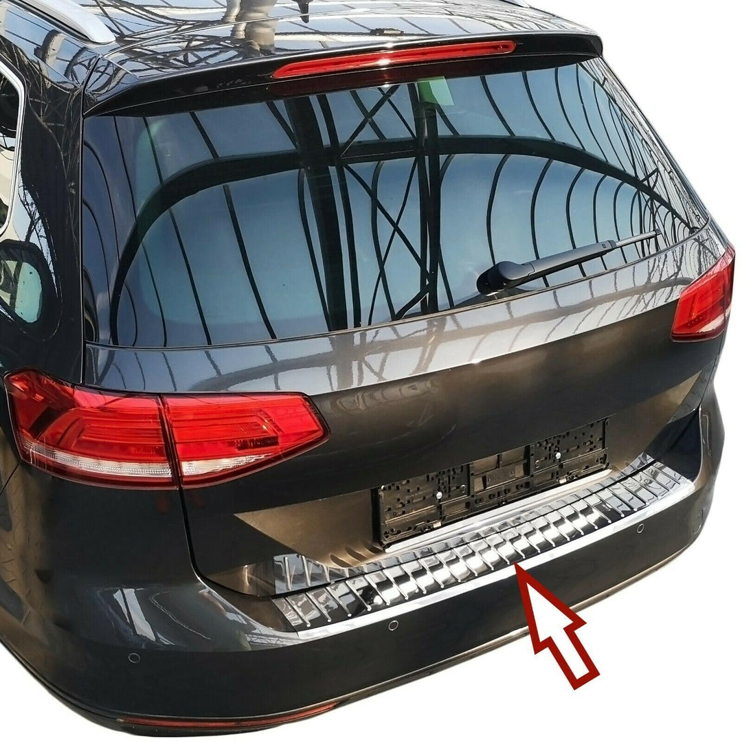 Ladekantenschutz Edelstahl CHROM kompatibel für VW GOLF 7 VARIANT BJ 2013-2017 | mit Abkantung | pre