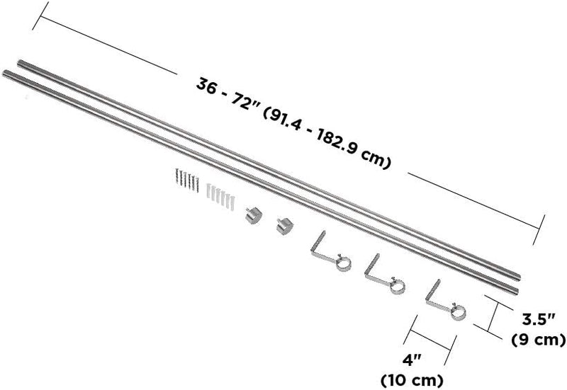 Umbra 244993-411 Window Cappa Gardinenstange, Gardinenschiene, Vorhangstange, Vorhangschiene, metall