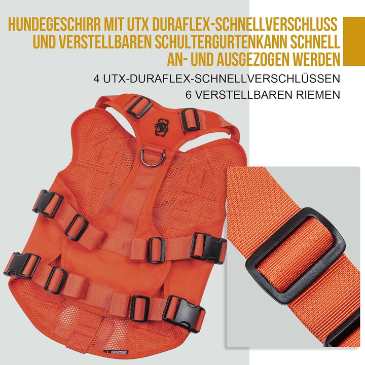 OneTigris No-Pull Hundegeschirr, AIRE MESH Einstellbar Sicherheitsgeschirr Ultra Atmungsaktiv für Gr