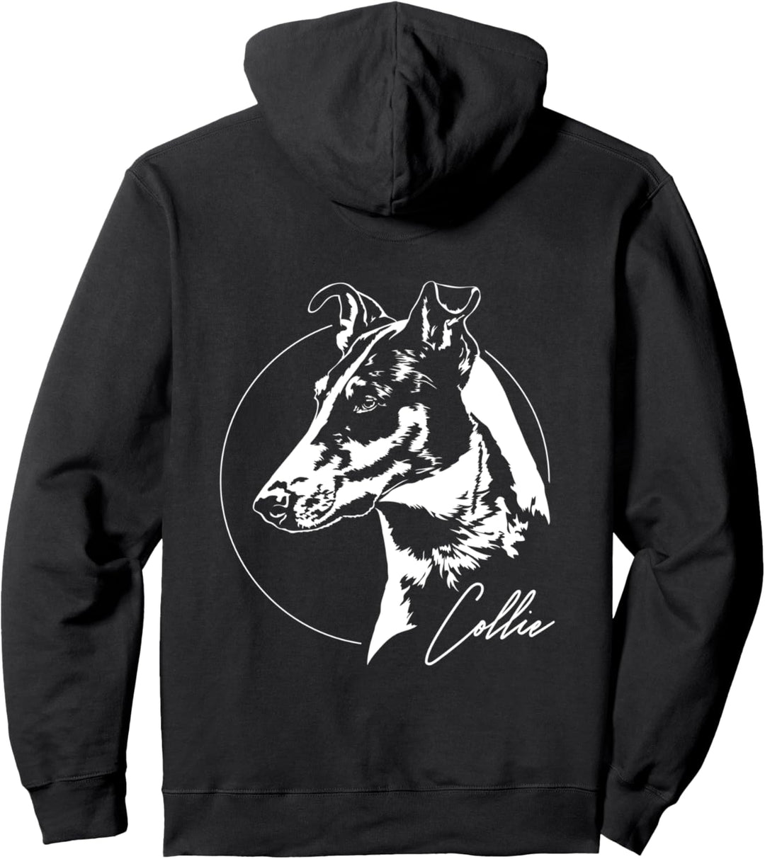 Kurzhaar Collie Portrait Hund Hunde Hundeportrait Pullover Hoodie