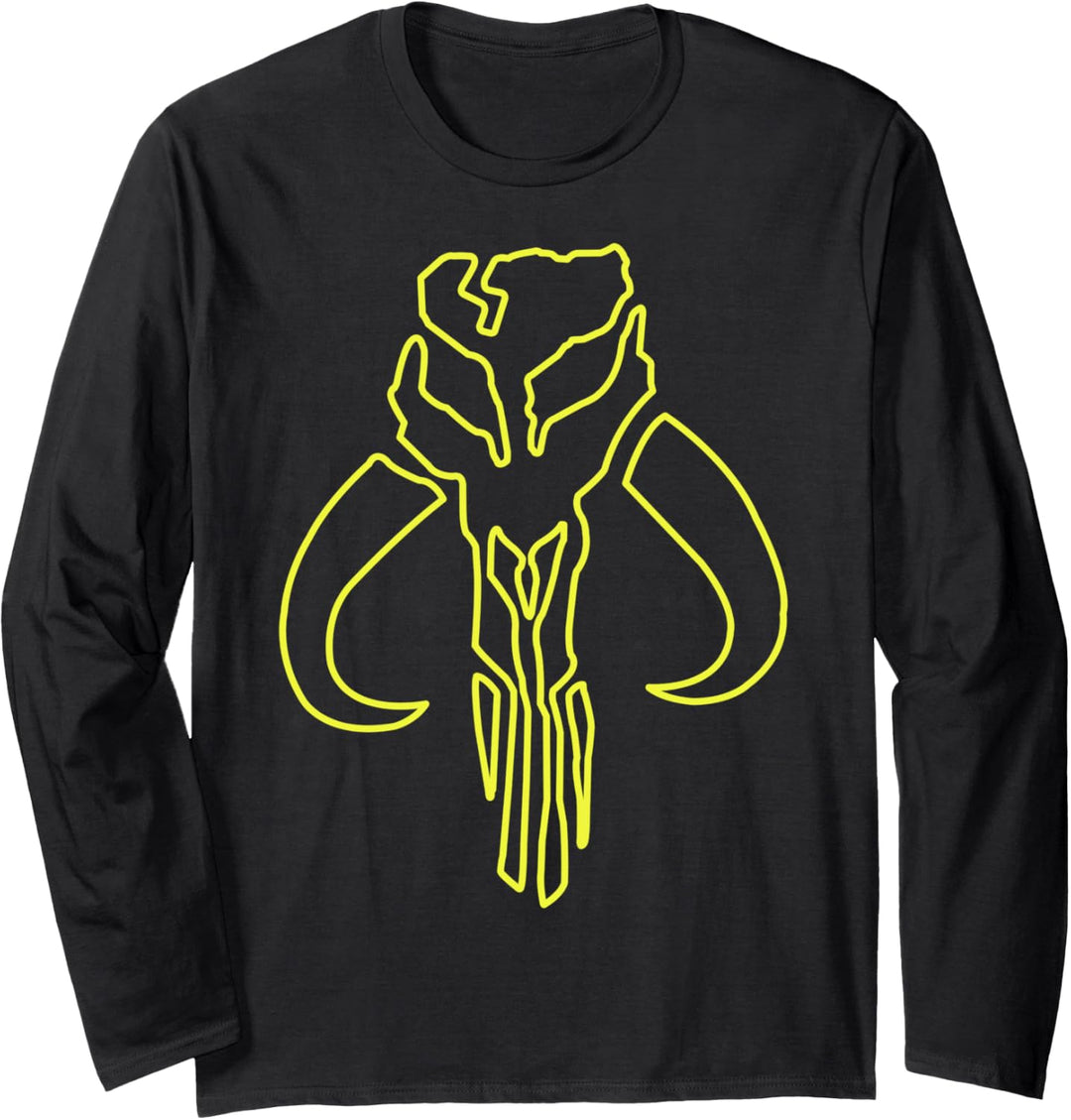 Star Wars The Mandalorian Mythosaur Neon Outline Langarmshirt