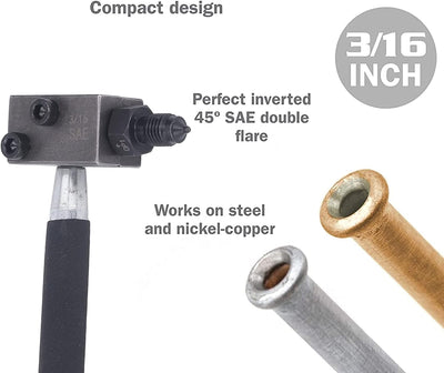 VOBOR 3/16 Zoll Bördelgerät Bremsleitung,Bremsleitung Bördelgerät 45 Degree SAE For Car Steel Nickel