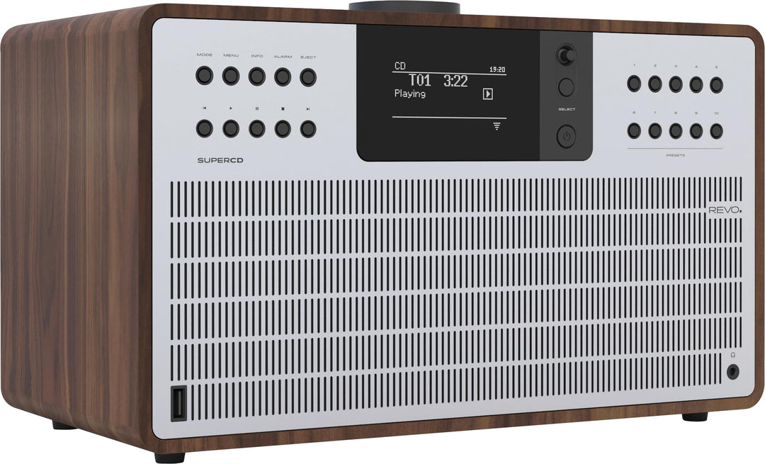 REVO SuperCD Internet-/DAB+ Digitalradio mit CD Player (40 Watt, Stereo Sound / DAB/UKW, Spotify, WL