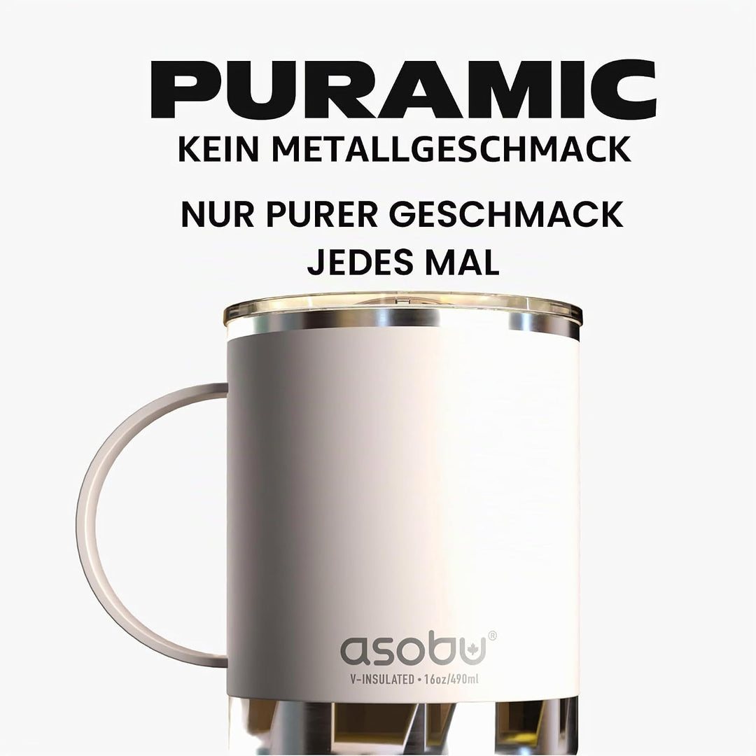 Asobu Ultimative Edelstahl-Keramik-Innenbeschichtung Isolierbecher SM30 WHITE Divers, Divers