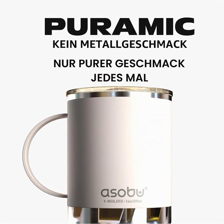 Asobu Ultimative Edelstahl-Keramik-Innenbeschichtung Isolierbecher SM30 WHITE Divers, Divers