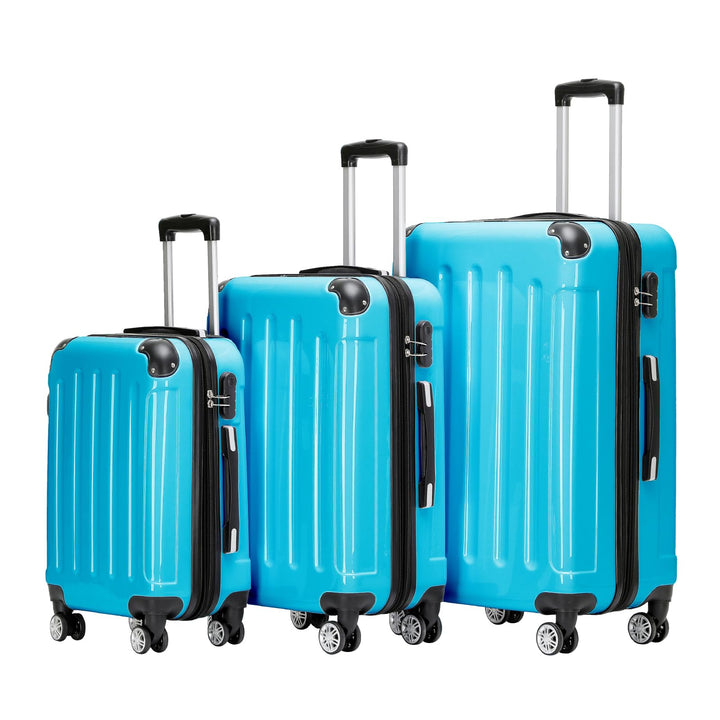 BEIBYE Zwillingsrollen 2048 Hartschale Trolley Koffer Reisekoffer Taschen Gepäck in M-L-XL-Set (Türk