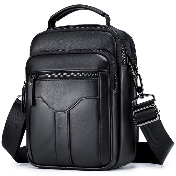 BAIGIO Umhängetasche Leder Herren Schultertasche Herrentasche Herrenhandtasche Vintage für Arbeit Re
