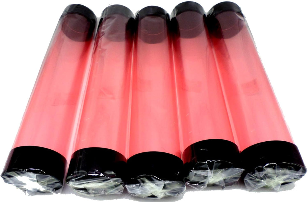 docsmagic.de 5 x Playmat Tube Big Transparent Red - 7 x 36 cm - Poster Artwork Spielmatten Transport