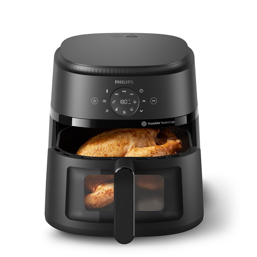 Philips Airfryer 2000-Serie 6,2L - Sichtfenster, Digitaler Touchscreen, 13 Kochoptionen, Bis zu 90%