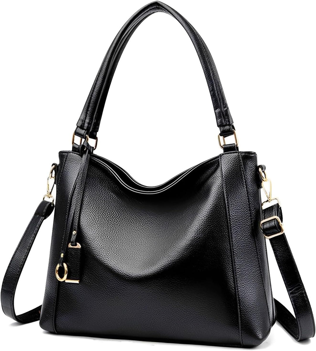 HAWEE Mode Damen Handtasche aus Weiches PU-Leder Umhängetasche Grosse Schultertasche mit Reissversch