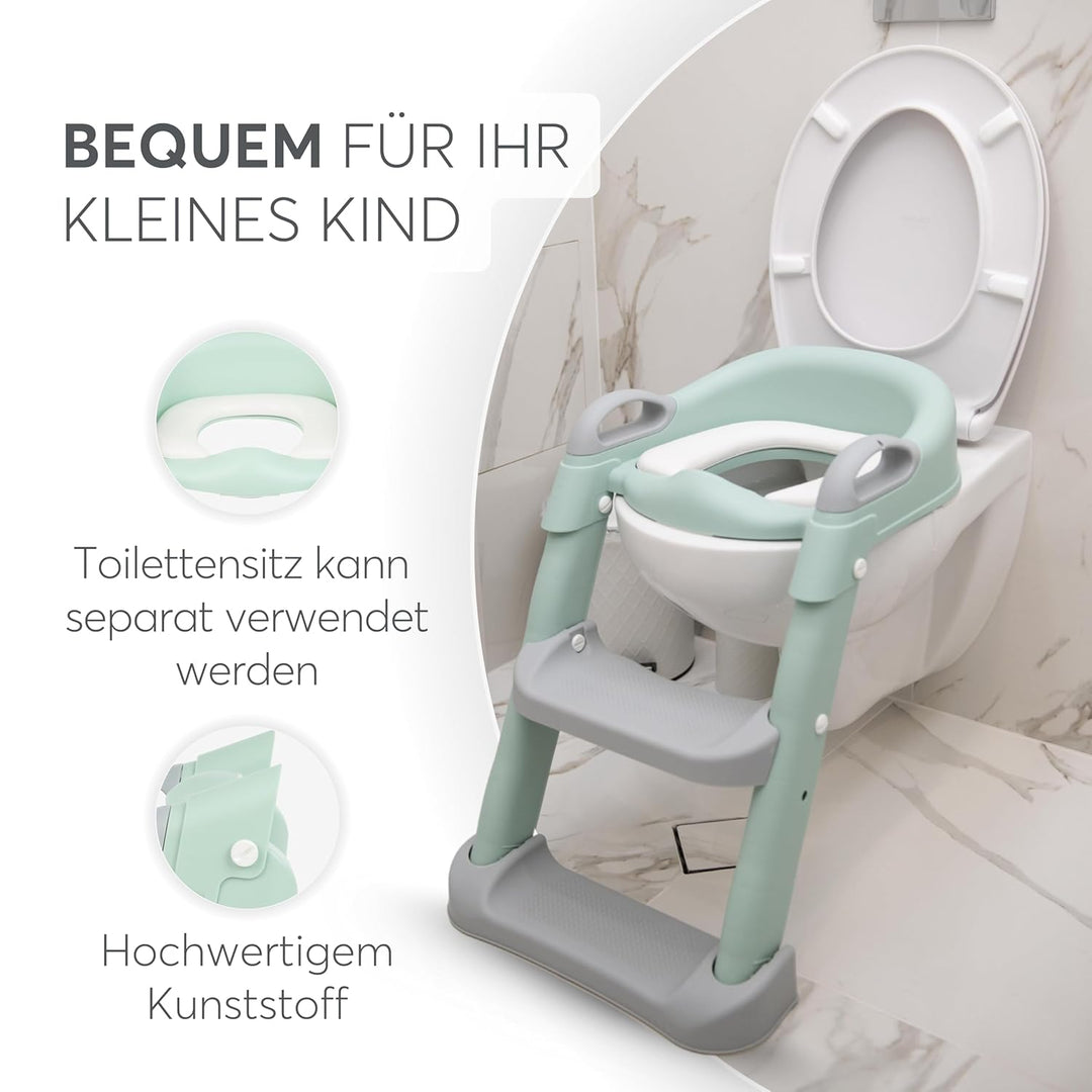KikkaBoo Toilettensitz für Kinder mit Treppe LEA, Toilettentrainer, Zusammenklappbar & einstellbar,