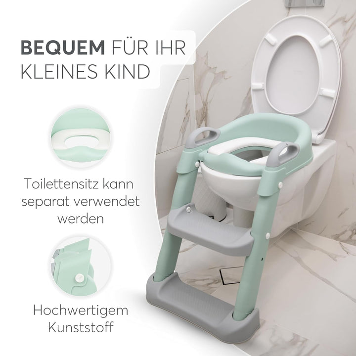 KikkaBoo Toilettensitz für Kinder mit Treppe LEA, Toilettentrainer, Zusammenklappbar & einstellbar,