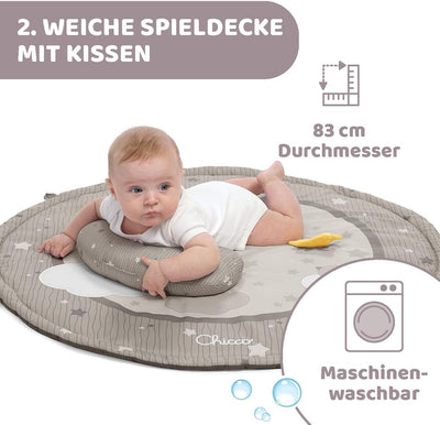 Chicco Enjoy Colours 3in1 Spielmatte, Multifunktionsspielbogen für Neugeborene mit Baby Aktivitätend