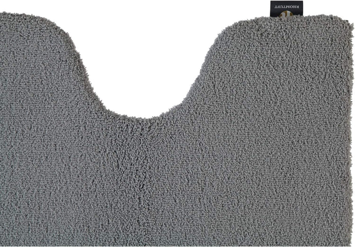 Rhomtuft Badteppiche Square Kiesel - 85 Toilettenvorlage mit Ausschnitt 55x60 cm, Toilettenvorlage m