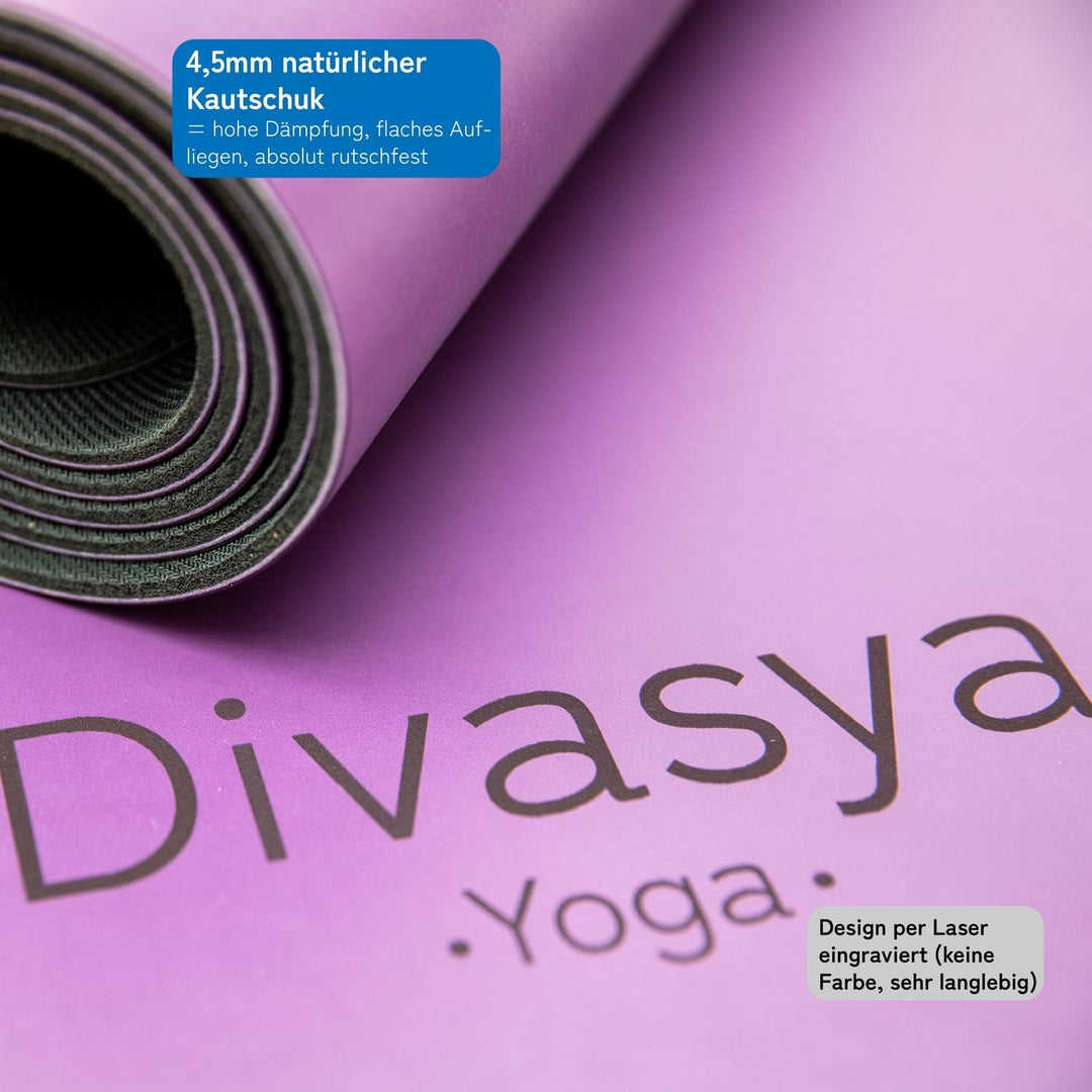 Premium Yogamatte rutschfest: Naturkautschuk rutschfest &amp; japanische professional grip Oberfläche |