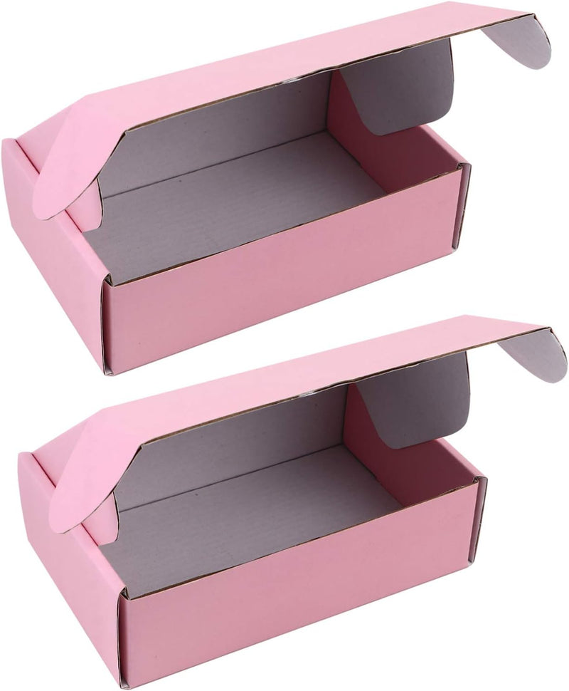 TOYANDONA 10 Stück Rosa Wellpappe Mailer Karton Versandkartons 180X110x50mm Kleine Verpackung Umzugs