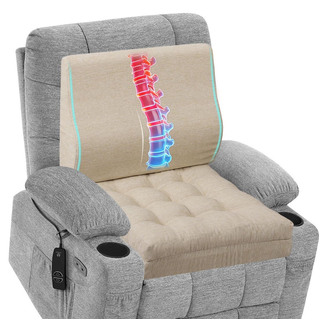 Shinnwa Memory Foam Fernsehsessel Sitzkissen mit Rückenkissen für ältere Menschen, 50x50x12.7CM Dual