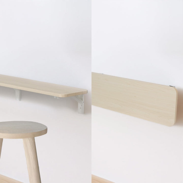 Maclean MC-129 faltbares Wandregal 100x20cm Tragkraft 50kg Klapptisch mit sicherer Verriegelung Klap