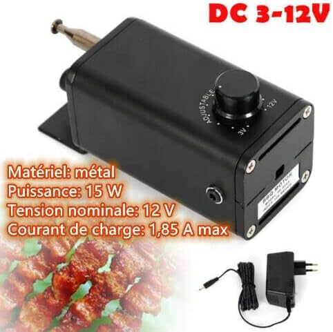 Kaibrite 15W BBQ Grill Motor Grillspiess Drehspiess Rotisserie Getriebemotor DC 3-12V