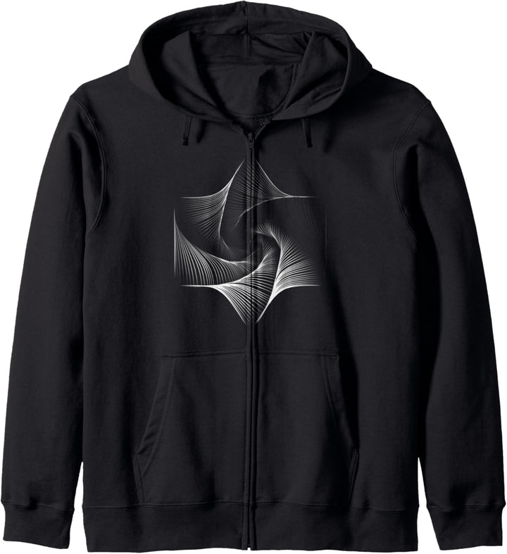Geometrisches Achteck Achteckig Trippy Psychedelisch Kapuzenjacke