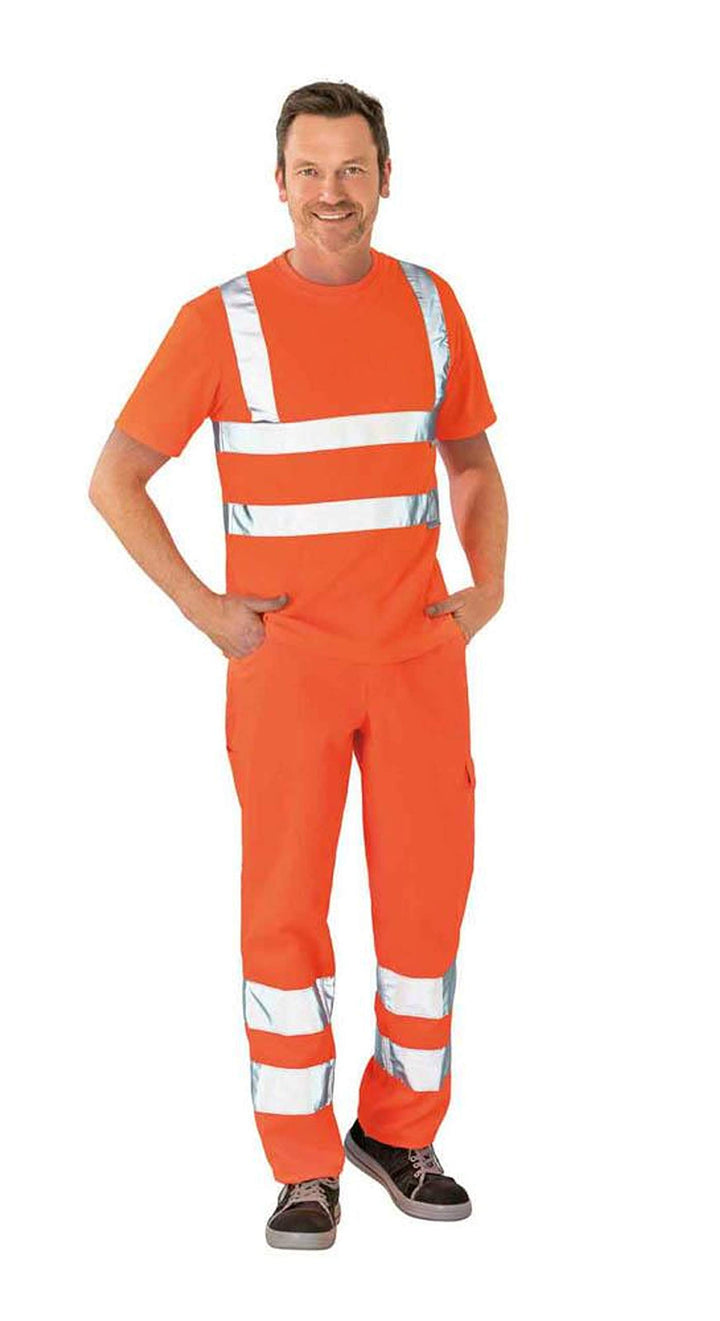 Planam Grösse 4XL Herren Warnschutz T-Shirt Uni Uni-orange Modell 2095 4XL Uni Orange, 4XL Uni Orang