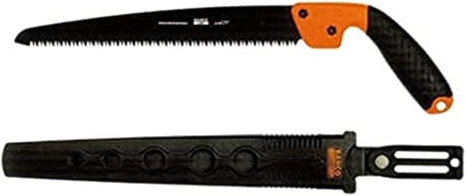 Bahco 4128-JT-H 7 TPI Astsäge mit Sicherheitsholster, Schwarz/Orange, 280 mm