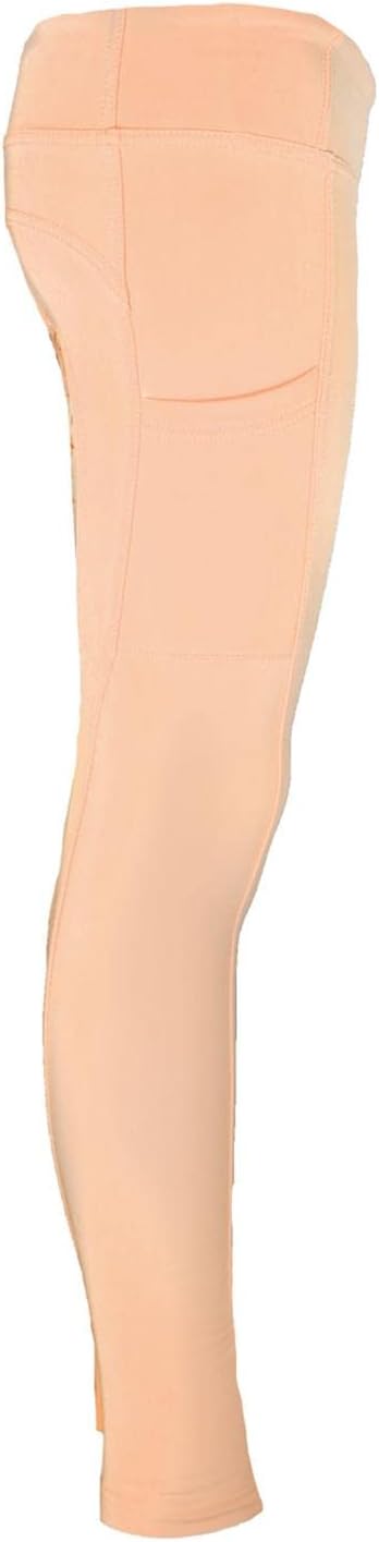 MS-Trachten Winter Reitleggings Kinder Thermoreitleggings Silikonbesatz Reithose Tabea 122-128 Apric