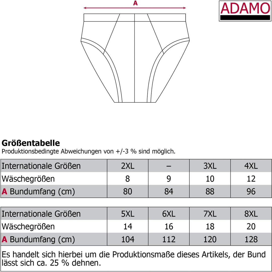 Grosse Grössen - Adamo Herrenslip 3er Pack in Übergrösse 10