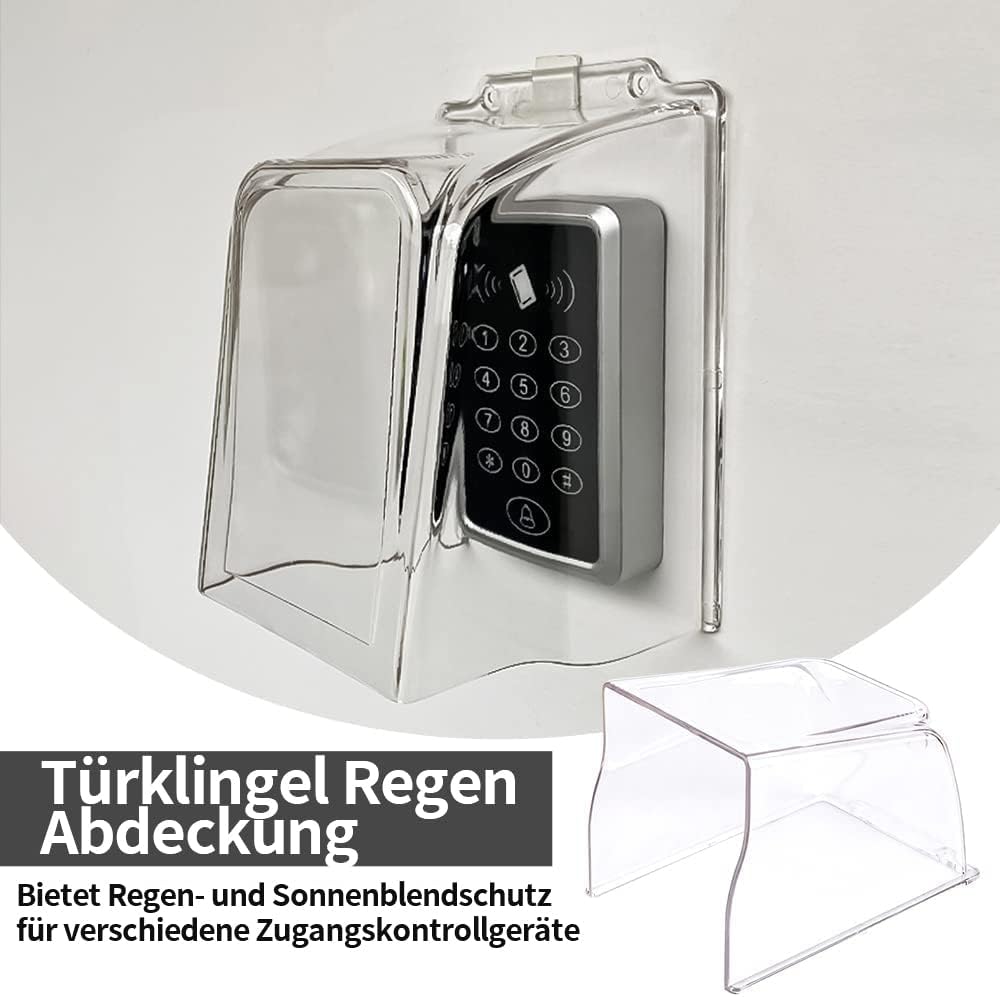 dgyezhao Regenschutz für Türklingel aus Kunststoff, Blendschutz für Türklingel, Zubehör für Zugangsk