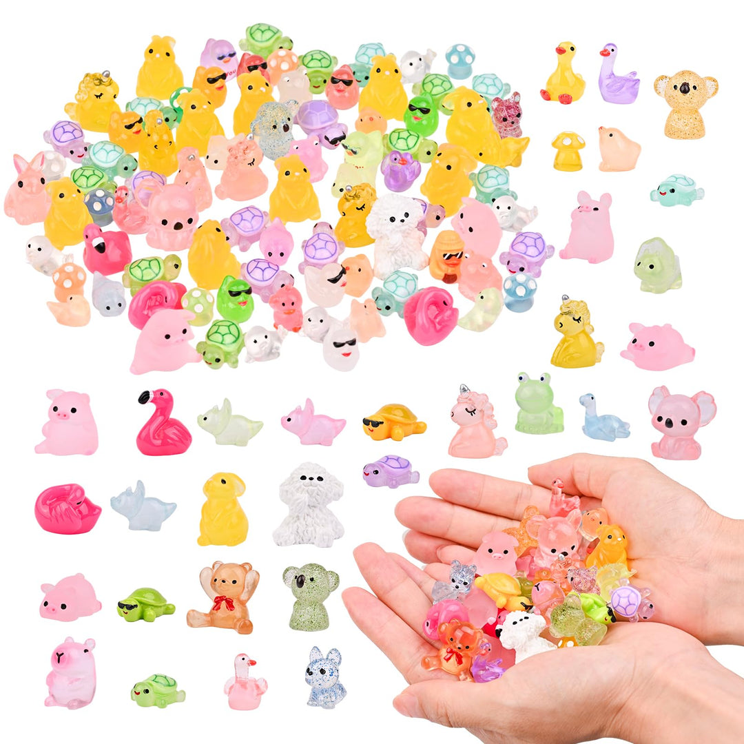 120 Stück Mini Figuren Tiere, Verschiedene Modelle Kleine Bunte Tiere Figuren Miniatur Mini Tiere En