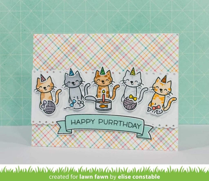 Lawn Fawn Bannertastic LF1336 Stempel, 10,2 x 15,2 cm, klar