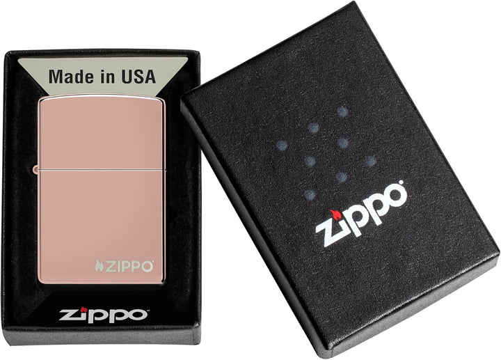 Zippo Farbige Feuerzeuge Zippo Logo in Rotgold Logo, Zippo Logo in Rotgold Logo