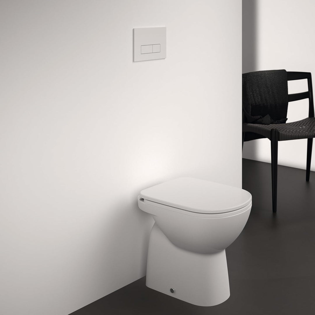 Ideal Standard i.life A WC-Sitz mit schlanker D-Form – Weiss (Alpin) | WC-Sitz mit Absenkautomatik (